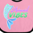 thumbnail image 4 of Inktastic Mermaid Vibes- mermaid tail Girls Baby Bib, 4 of 4