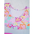 thumbnail image 5 of iEFiEL Kids Big Little Girls One-piece Swimsuit Zippered Rash Guard Bathing Suit Pink Hearts 12, 5 of 7