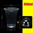 thumbnail image 2 of ACDANC 100pcs 450ml/15.2oz Plastic Cups with Dome Lid and Hole,Clear Drinking Cups Milkshake Cups,Disposable Party Cups Slush Cups for to Go Iced Cold Coffee,Juice,Smoothie,No Straw, 2 of 7