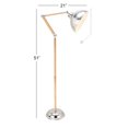 thumbnail image 3 of Decmode Modern 51 Inch Rubber Wood And Iron Adjustable Floor Lamp, 3 of 3
