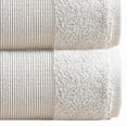 thumbnail image 4 of Indy Modern 6 Piece Cotton Towel Set Softly Textured Design Crisp White, 4 of 5