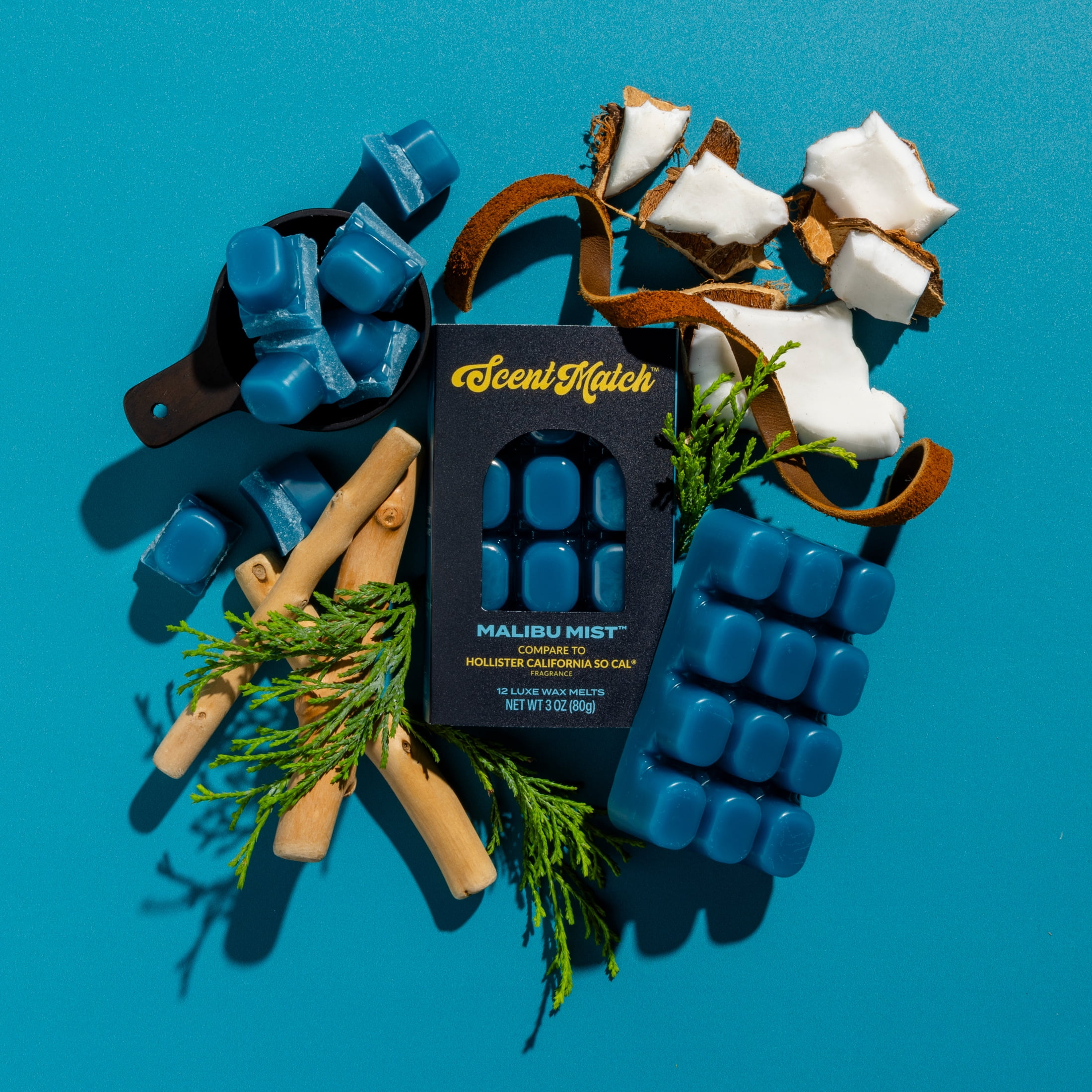 (3 pack) IllumiScents ScentMatch, 3 oz Wax Melts, Mailibu Mist (Compare to: Hollister SoCal®)