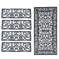 thumbnail image 1 of AmeriHome RMATEKIT Decorative Scrollwork Entryway Rubber Mat Set, Black - 5 Piece, 1 of 1