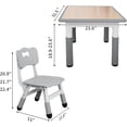 thumbnail image 7 of PetFurnishn Table and Chairs Set, Height Adjustable Study Table and Chairs, Arts & Crafts Table, Activity Table, Preschool Furniture, Maple Top With Grey Border, 7 of 7