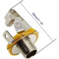 thumbnail image 2 of HSHDLDF Prise d'Entrée Mono de 6,35 Mm/0,25 Po de Long pour Guitare Électrique Basse 20 Pcs, 2 of 4