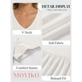 thumbnail image 4 of MOYIKO Womens T Shirts Short Sleeve Pleated Peplum Babydoll Summer Tops V Neck Dressy Casual Tunic, 4 of 7