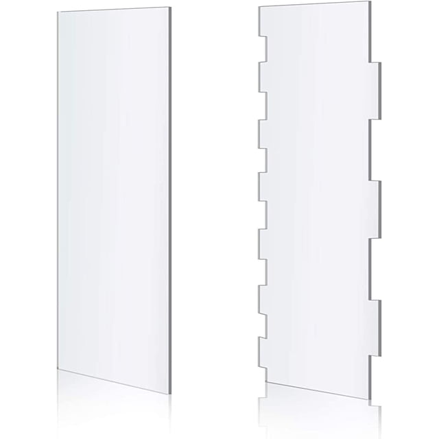 Rascador de acrílico transparente para tartas de rayas más suaves de 9.45 pulgadas, peine para decoración de tartas, rascador de tartas de borde lateral, peines para glaseado para tartas de crema, de JAMW Sencillez