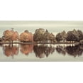 thumbnail image 2 of Frank, Assaf 18x11 Gold Ornate Wood Framed with Double Matting Museum Art Print Titled - Reflection of autumn trees in a still lake., 2 of 4