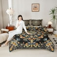 thumbnail image 4 of Castle Fairy Female Men Boho Mandala Twin Comforter Sets,Bohemian Chic Floral Bedding Set, 4 of 8