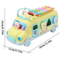 thumbnail image 3 of Baby Xylophone Musical Car Toy for Toddlers, 3 in 1 Educational Boys & Girls 1st Birthday Gift; Developmental Kids Instrument Toy, Crawling Toy and Pull Along Walking Toy, Fun Lights & Sounds, 3 of 3
