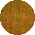 thumbnail image 1 of Ahgly Company Indoor Round Abstract Yellow Modern Area Rugs, 8' Round, 1 of 4