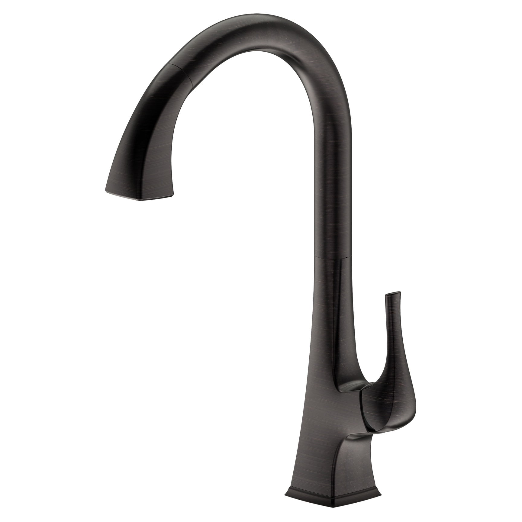 Italia Faucets Varenne Single Handle Single Hole Pull-Down Kitchen Faucet Brushed, Nickel Finish