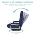 thumbnail image 3 of Best Choice Products Swivel Gaming Chair 360 Degree Multipurpose Floor Chair Rocker for TV Reading Playing Video Games w/Lumbar Support Armrest Handles Adjustable Foldable Backrest - Blue/Gray, 3 of 5