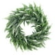 thumbnail image 2 of Corona artificial de flores de lavanda para puerta de entrada de 14,2 pulgadas con hojas falsas decorativas Blanco verde, 2 of 8