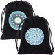 thumbnail image 1 of 2 bolsas de cartas de tarot de terciopelo con cordón, para guardar dados y cartas de tarot, color negro, 1 of 5