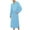 Sky Blue, variant on Mens Bath Robes Vintage Color Block Loose Long Sleeve with Belt over Knee Length Pajamas
