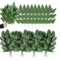 thumbnail image 2 of Helecho Artificial - Tallo de Hojas de Helecho Artificial, Planta de Vegetación Artificial para Cementerio, Tumba, Lápida, Boda, 100 Unidades, 2 of 5