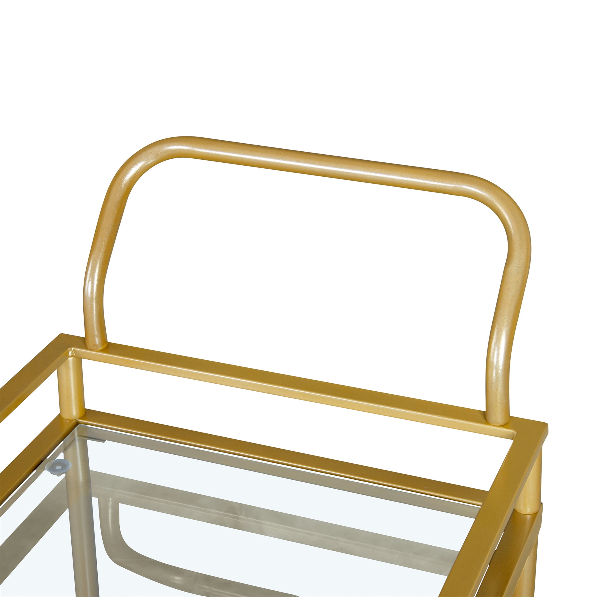 Private Jungle 2-Tier Mobile Metal Bar Serving Cart, Modern Kitchen Island Cart on Wheels, Gold Private Jungle 2-Tier Mobile Metal Bar Serving Cart, Modern Kitchen Island Cart on Wheels, Gold