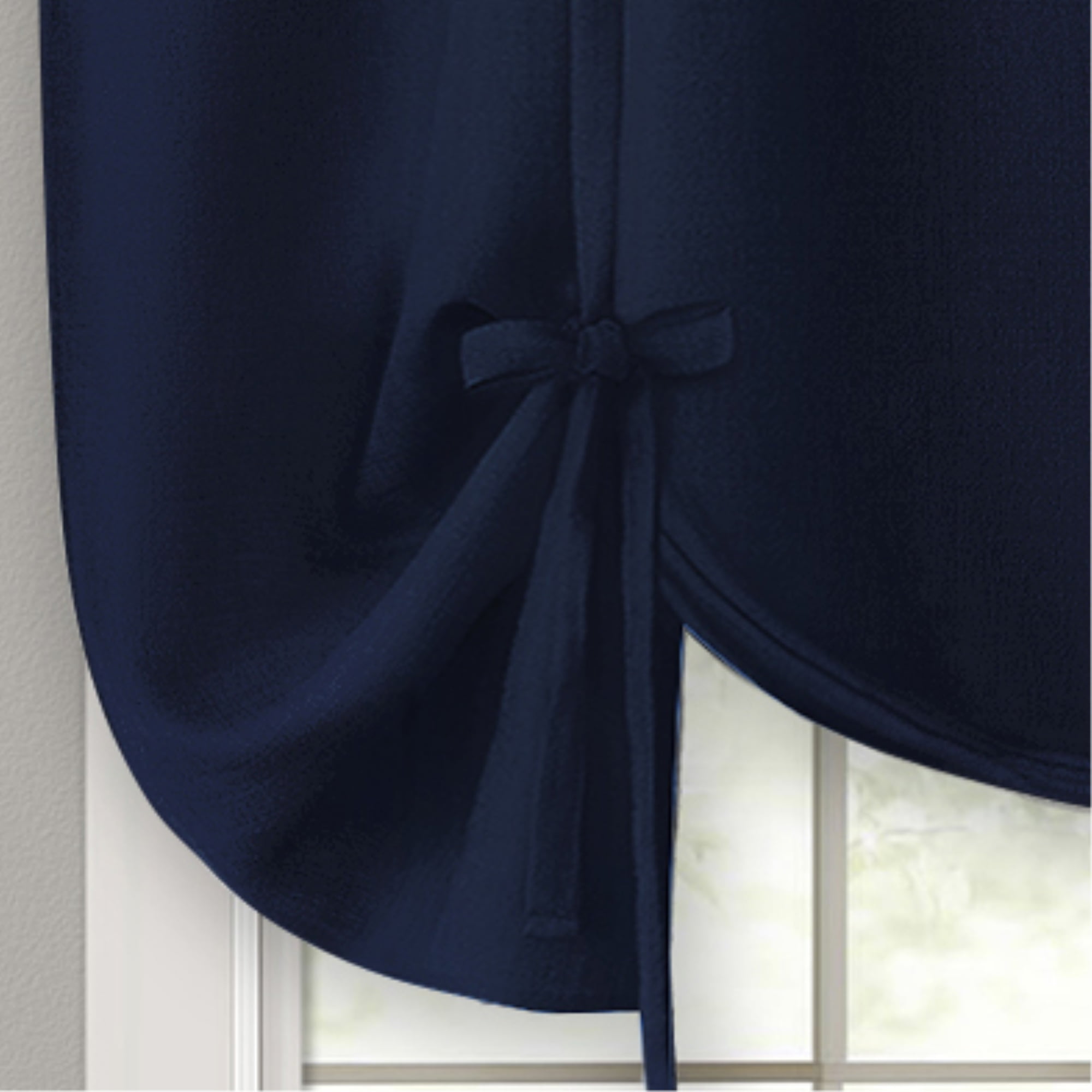 Achim Darcy Blue Solid Print Rod Pocket Light Filtering Curtains, 58" x 63"