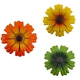 thumbnail image 2 of 3 Pcs Metal Flower Wall Decor 6.5 Inch Outdoor Flowers Wall Art Sculpture 3D Flower Hanging Decoration for Spring Outside Fence Garden Yard Home Patio Balcony, 2 of 6
