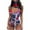 Blue, variant on Lindreshi One Piece Swimsuits for Women Women Fashion One-Piece Bikini Printing Swimwear Swimsuit Beachwear Set