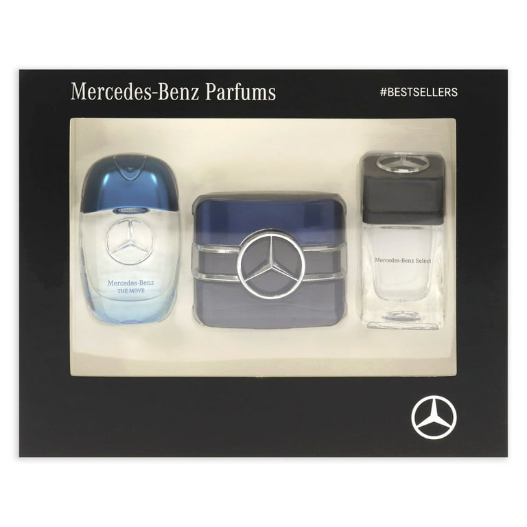 Mercedes-Benz Best Of Coffret Perfumes for Men - Contains 3.4 oz of Select,  The Move, and Sign Fragrances - Aromatic Woody Spicy Scents - Emits