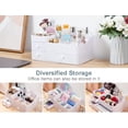 thumbnail image 6 of LQQBOX Makeup Organizer for Vanity, Large Capacity Desk Organizer with Drawers for Cosmetics, Lipsticks, Jewelry, Nail Care, Skincare, Ideal for Bedroom and Bathroom Countertops - Large White, 6 of 7