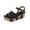 Black, variant on Fesfesfes Wedges For Women Peep-toe Pump Womens Summer Casual Open Toe Wedge Sandals Solid Color Beach Roman Platform Sandals 7(39)