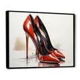 thumbnail image 2 of Designart "Black And Red High Heels Euphony VII" Fashion Floater Framed Canvas Art Print, 2 of 7