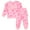 Pink, variant on Barbie Fleece Drop Shoulder Sweatshirt and Jogger Pants Outfit Set Logo Newborn to Big Kid