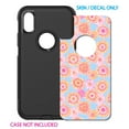 thumbnail image 2 of DistinctInk Custom SKIN / DECAL compatible with OtterBox Commuter for iPhone XR (6.1" Screen) - Preppy Pattern - Blue Pink Yellow Flowers Floral, 2 of 5