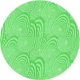thumbnail image 1 of Ahgly Company Machine Washable Indoor Square Transitional Neon Green Area Rugs, 3' Square, 1 of 7