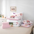 thumbnail image 6 of Feelyou Flower Elf Angel Bedding Comforter Set 7pcs for Kids, Pink Flower Butterfly Queen Bedding Sets, Fairy Tale Princess Reversible Queen Sheet Sets, Microfiber Bedroom Decor, 6 of 8