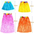 thumbnail image 2 of Faldas de hierba hawaianas de 30/40/60/80 cm, fibras plásticas para playa, falda hula, suministros para fiestas hawaianas, cumpleaños, disfraces tropicales, 2 of 5