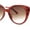 Burgundy - Brown, variant on Womens Contemporary Oversized Designer Butterfly Plastic Fashion Sunglasses Burgundy - Brown