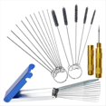 thumbnail image 1 of Kit de Limpieza de Carburador: 13 Alambres, 10 Agujas, 5 Cepillos y 1 Púa. Limpiador de Puntas de Soplete Premium. Eliminador de Suciedad de Carbones., 1 of 5