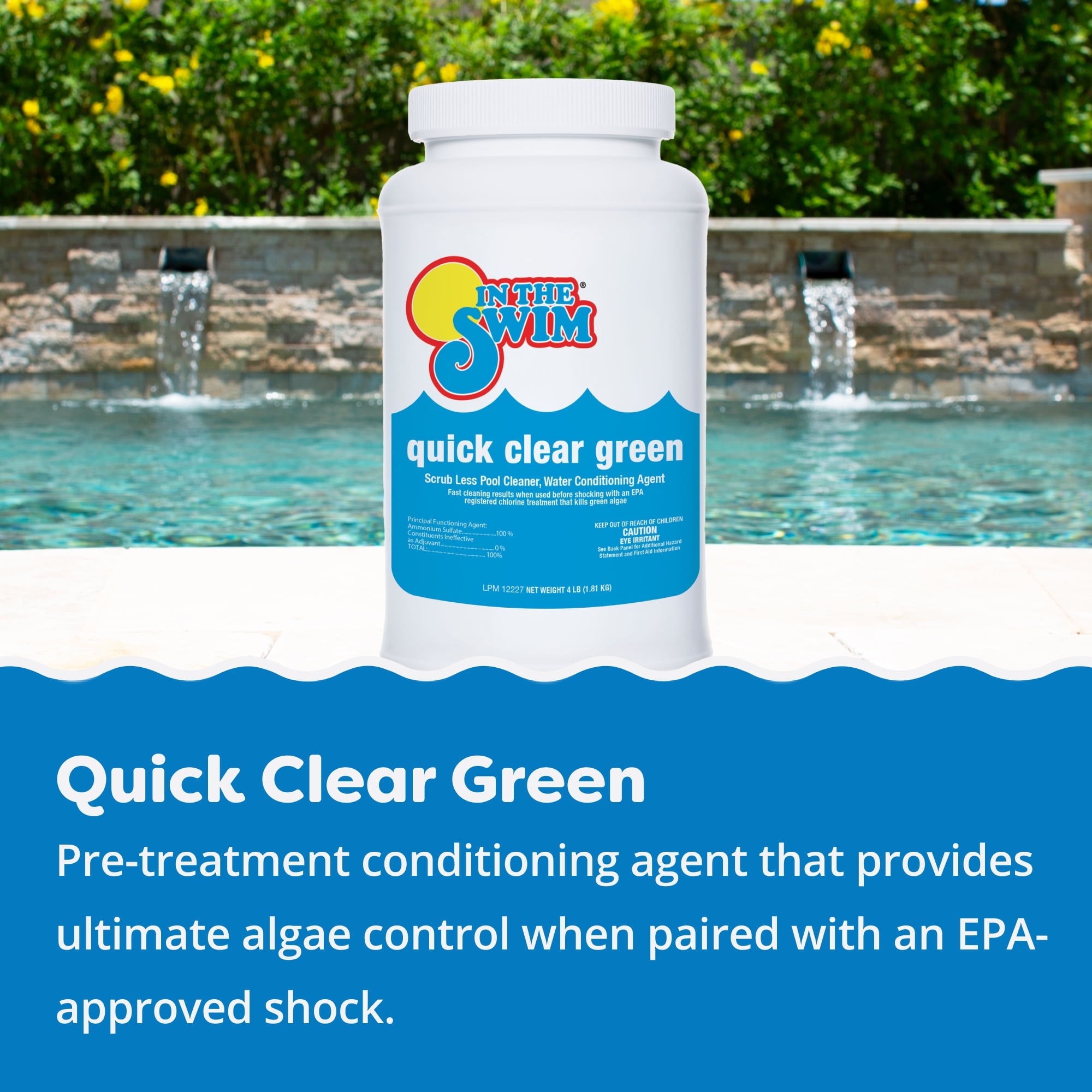 In The Swim Green Pool Rescue Kit - Removes Algae for Clear Water, Weekly Sparkle - Starter GTC_Starter