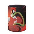 thumbnail image 3 of Samurai Jack-theme Cylinder Pen Holder Pencil Organizer with Flannel Lining PVC Leather Material Cardboard Base for study work 10*8CM, 3 of 6