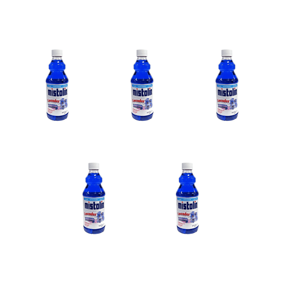 Mistolin Lavender Multi-Purpose Cleaner, Long-Lasting Fresh Scent, 15 fl oz × 5 Pack