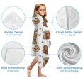 thumbnail image 7 of White Highland Cow Flower Barrel Pattern Hooded Bath Towel，50"x30" for Ages 3 To 12 Kids, Quick Dry Lightweight Soft Microfiber Hood Beach Towel Cover Up for Kids, 7 of 7