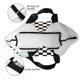 thumbnail image 4 of Balery Black and White Checkerboard Bolsa Tote Estilo Estético con Cremalleras, Bolsa de Hombro, Bolsa de Compras Grande y Plegable, 4 of 8