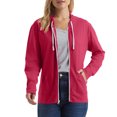 thumbnail image 2 of miqiqism Women's Full Zip Up Hoodie Juniors Trendy Long Sleeve Hooded Sweatshirts with Pockets Casual Solid Color Jacket Coat for Women,Hot Pink,Small, 2 of 6