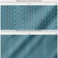 thumbnail image 2 of Soimoi Blue Cotton Voile Fabric Stripe & Alphabets Text Print Fabric by the Yard 42 Inch Wide, 2 of 7