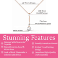thumbnail image 3 of Cate & Chloe Tatum 18k Rose Gold Plated Pearl Pendant Necklace with Swarovski Crystal for Women, 3 of 7