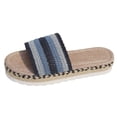 thumbnail image 2 of Women's New Summer Plus-size Striped Fashion Trend One Slippers Sandals Sandals for Women Blue 43, 2 of 5