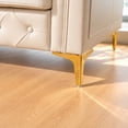 thumbnail image 3 of ChenyueFurn 78.5" Faux Leather 3-Seater Sofa with Gold Legs,White, 3 of 11