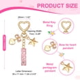 thumbnail image 2 of Uxcell Cute Initial Letter Keychain for Bag Backpack Purse Car Keys Pink Letter I, 2 of 7