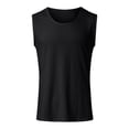 thumbnail image 4 of Letdown Men's Casual Knitted Tank Tops Crew Neck Sleeveless Muscle T Shirts Summer Beach Tops Classic Fit Tanks Solid Color, 4 of 5