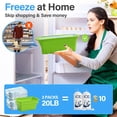 thumbnail image 3 of Cinati 2 Pack Extra Large Ice Cube Molds, 10LB Ice Cube Tray for Making Giant Ice Block, Foldable Silicone Ice Cube Mold for Freezer Ice Bath, Easy-Release & Bottom Reinforcement Ice Molds Green, 3 of 6