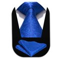 thumbnail image 4 of HISDERN Tie for Men Paisley Floral Tie Handkerchief Woven Business Formal Necktie Pocket Square Set, 4 of 8